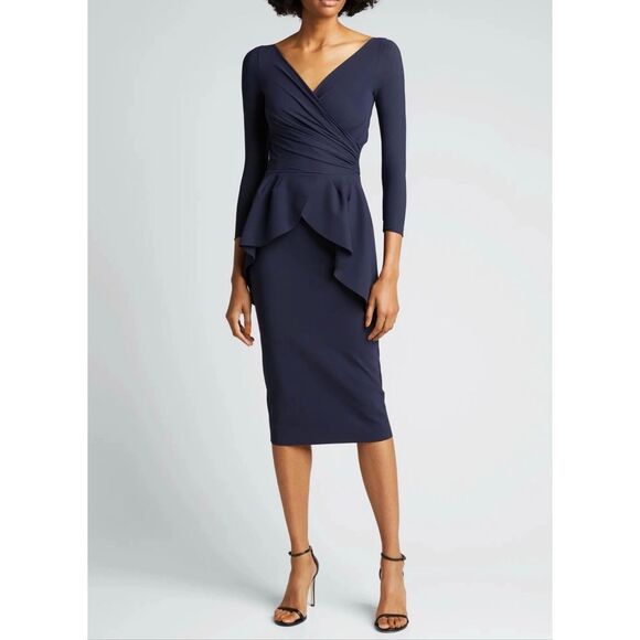 NWT Chiara Boni La Petite Robe Duth Peplum Dress US 12 $695 - Picture 4 of 6